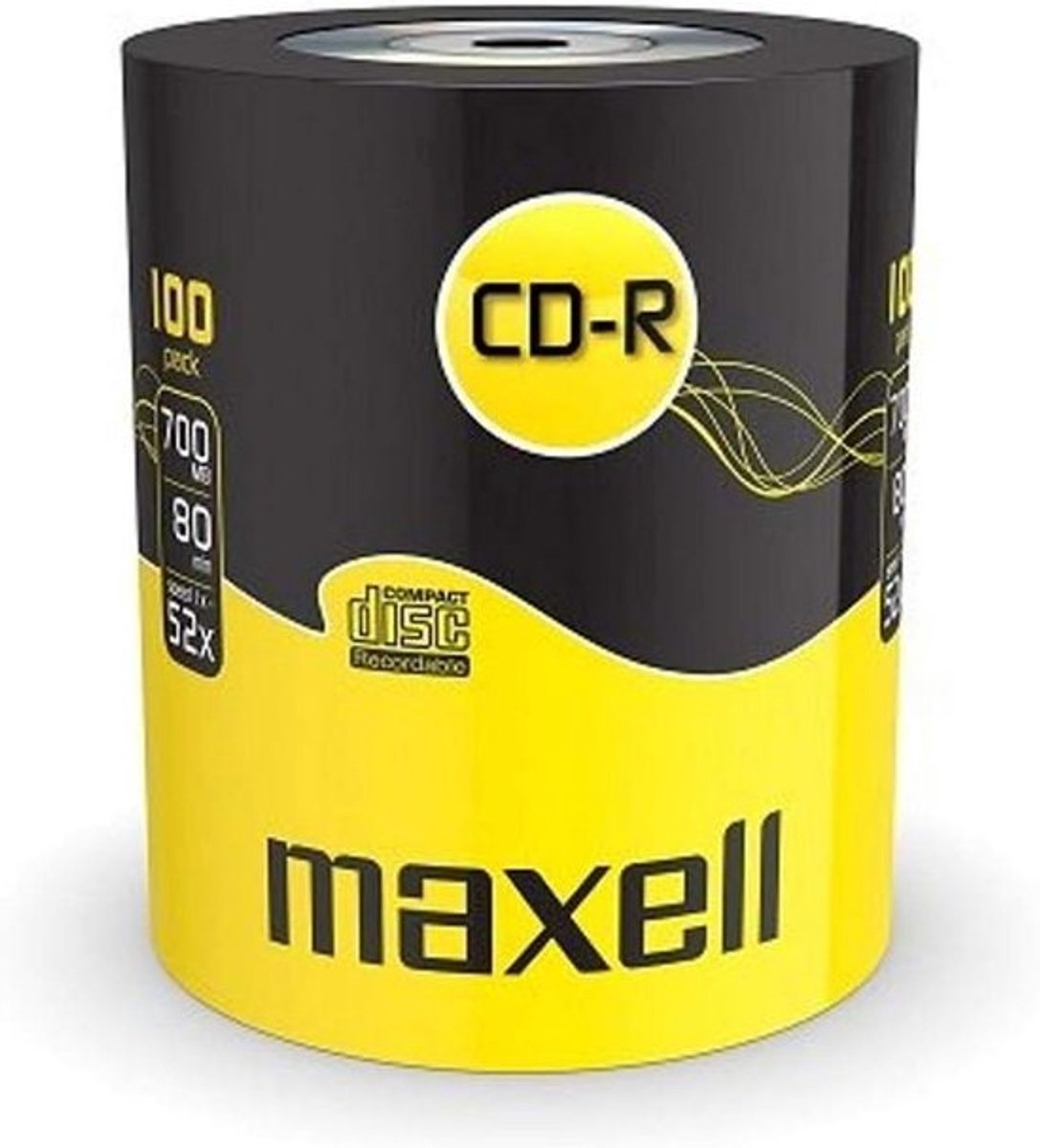 100 Stuks CD-R Opnamebare Disc - 80 Minuten Opslag