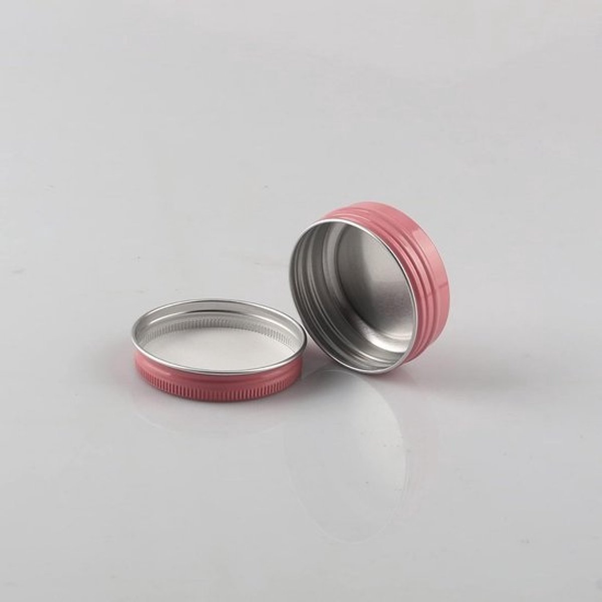 Lege Roze Aluminium Potjes 80 ml - Perfect voor Cosmetica, Kaarsen en Balsems - Set van 10 Stuks