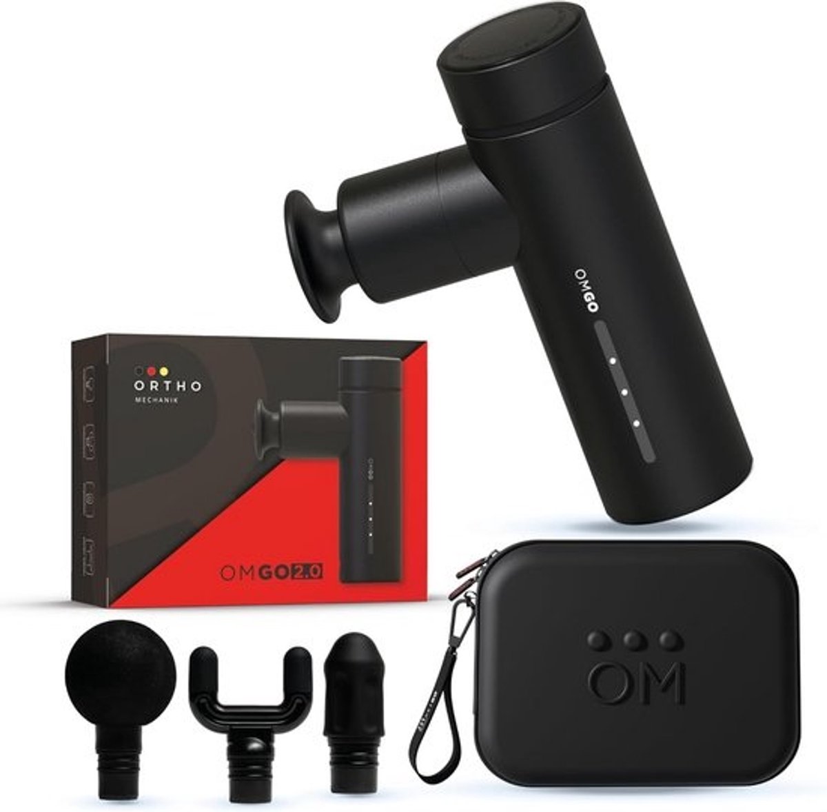Compact massagepistool voor snelle regeneratie en pijnverlichting - Draagbaar en stil met app-expertvideo's