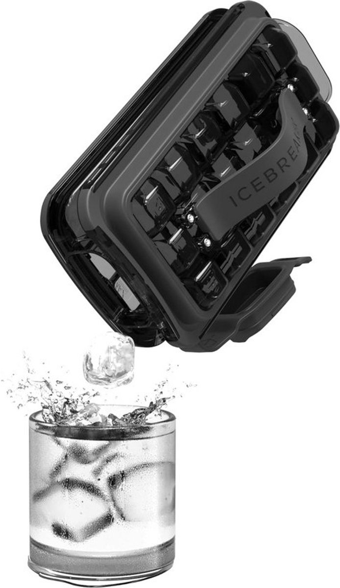 4-in-1 ijsdispenser - hygiënisch serveren zonder handen aan ijs - Clear Black