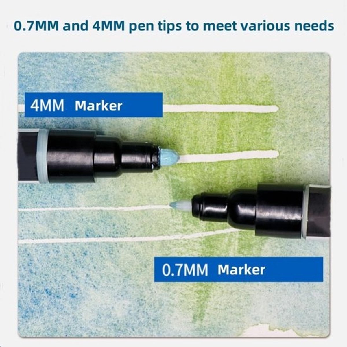 Masking Fluid Pen 0,7 mm - Vervangbare Fijne Tip voor Aquarel en Gouache