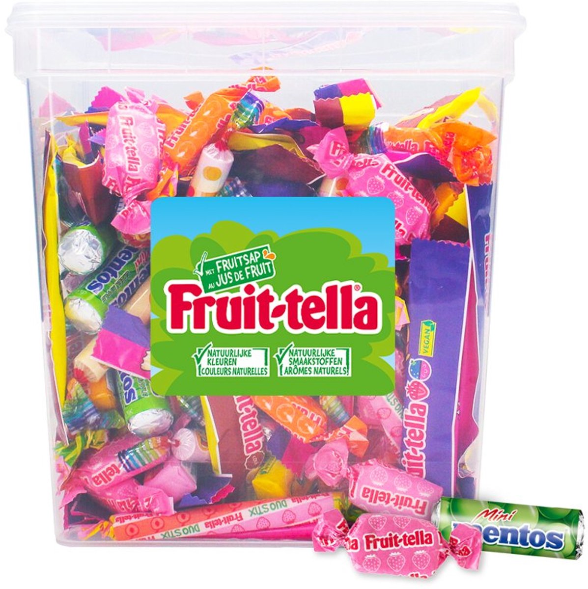 Fruit-tella Ultimate Mini's Mix 2020g - XL snoep mix - ca. 200 stuks - Mix of Minis & Chewy Mix - individueel verpakt uitdeelsnoep