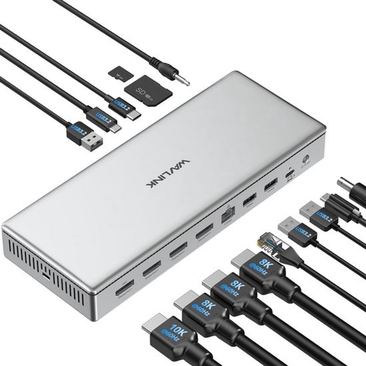 USB-C Dockingstation | 15-in-1 Hub met Quad 4K Ondersteuning en 100W Opladen