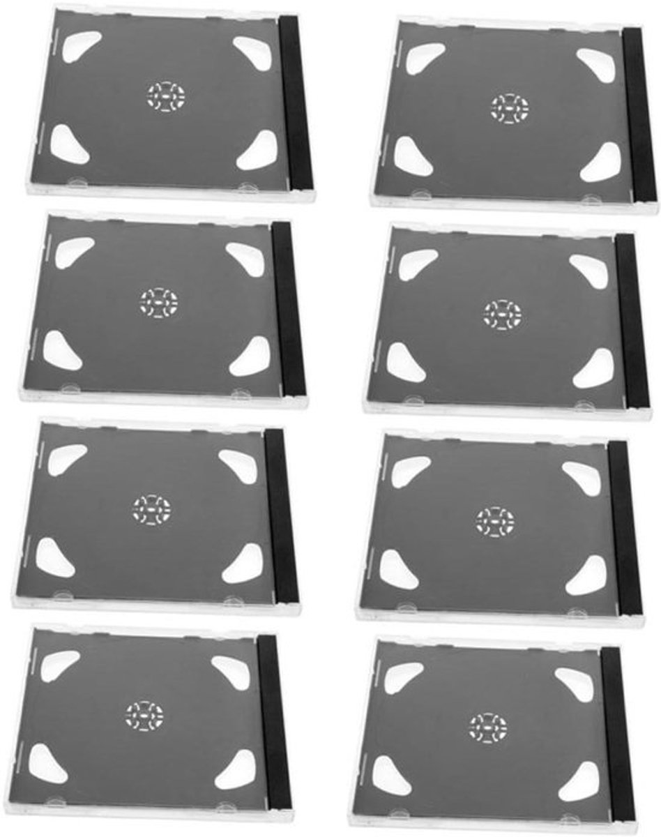 CD Opbergdozen - DVD Hoesjes - Media Organiseren - Transparant Ontwerp - 8 stuks - Zwart