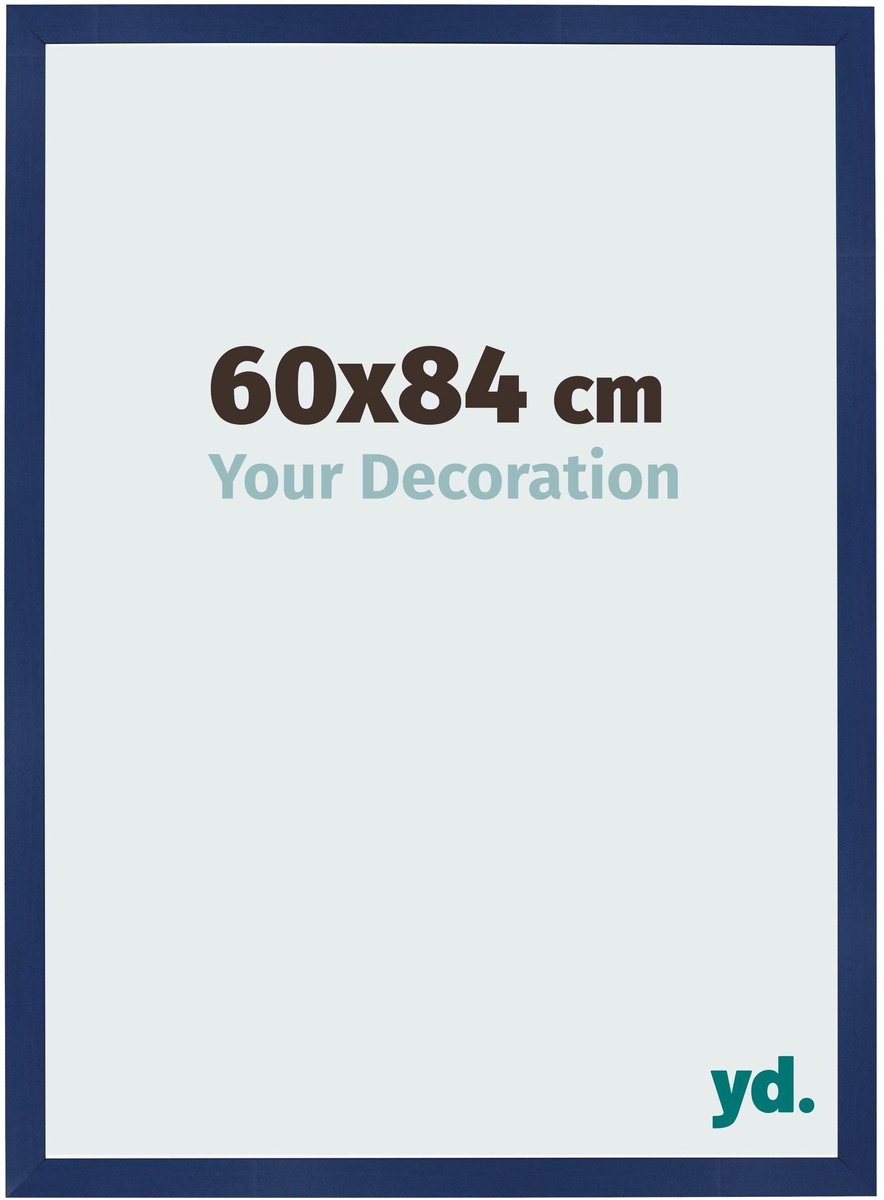 Your Decoration - Fotolijst 60x84 cm - MDF - Donkerblauw Geveegd - Bologna