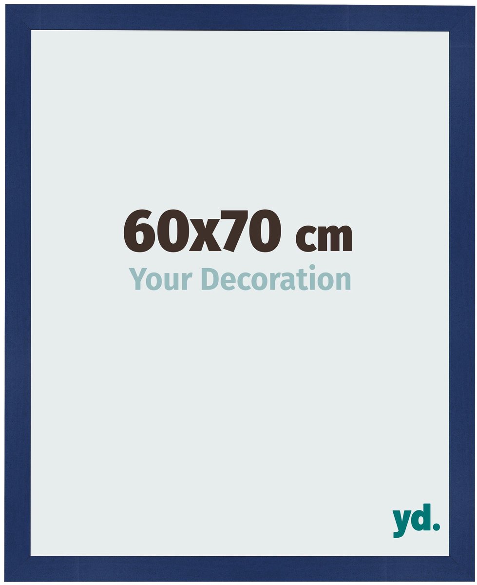 Your Decoration - Fotolijst 60x70 cm - MDF - Donkerblauw Geveegd - Bologna
