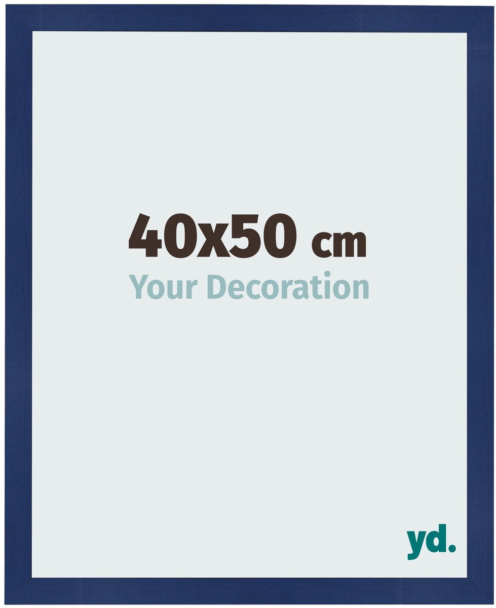 Your Decoration - Fotolijst 40x50 cm - MDF - Donkerblauw Geveegd - Bologna