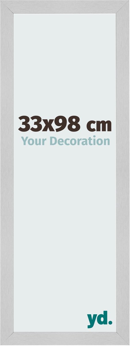 Your Decoration - Fotolijst 33x98 cm - MDF - Edelstaal - Bologna