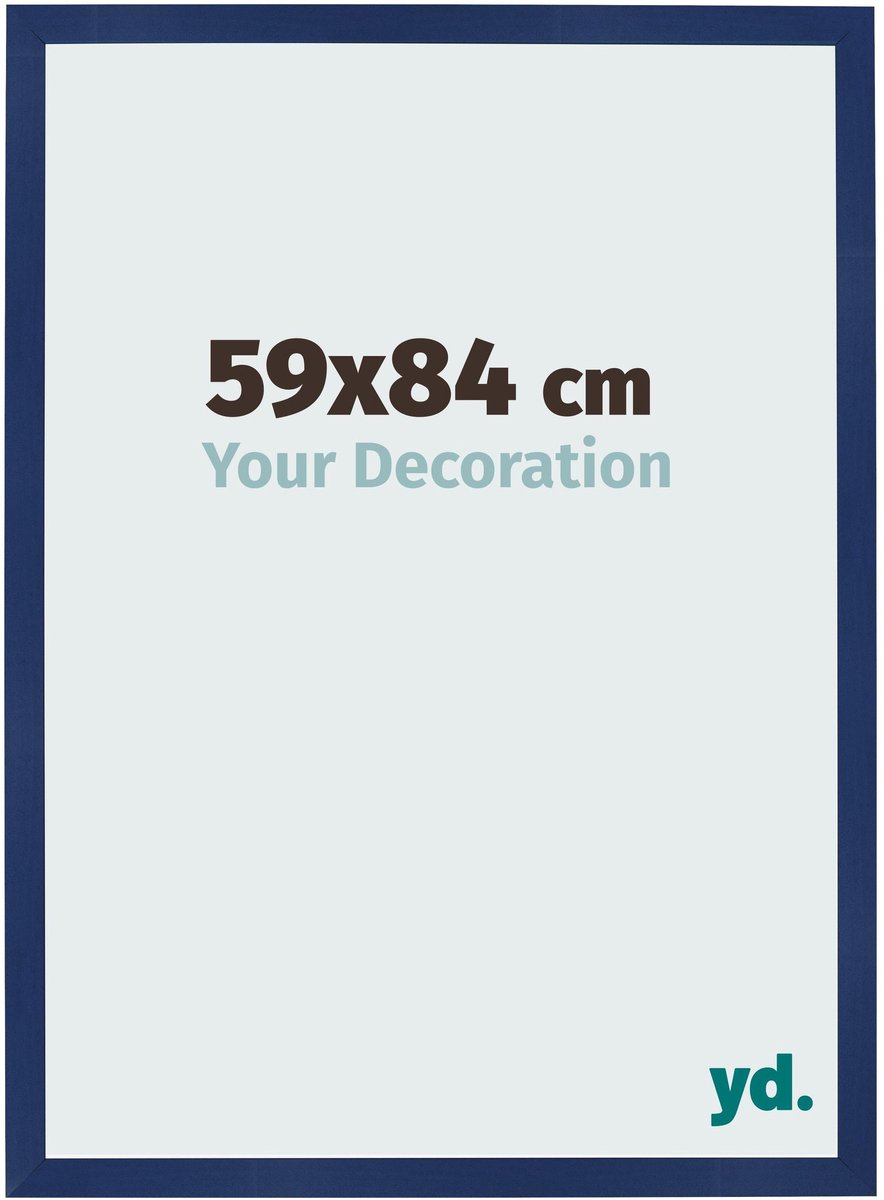 Your Decoration - Fotolijst 59x84 cm - MDF - Donkerblauw Geveegd - Bologna