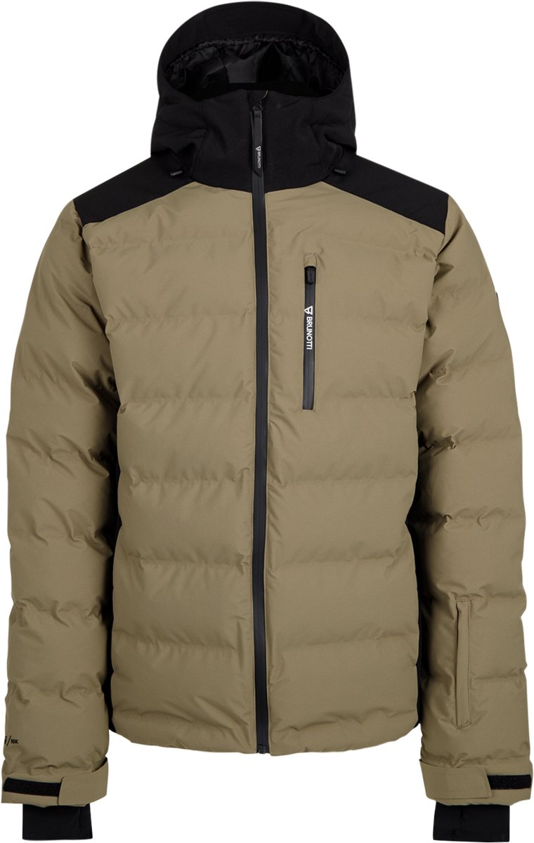 Brunotti Storm Skijas Heren Soft Ski Jas Wintersport 15K Waterdicht Ademend Lichte Isolatie Grijs