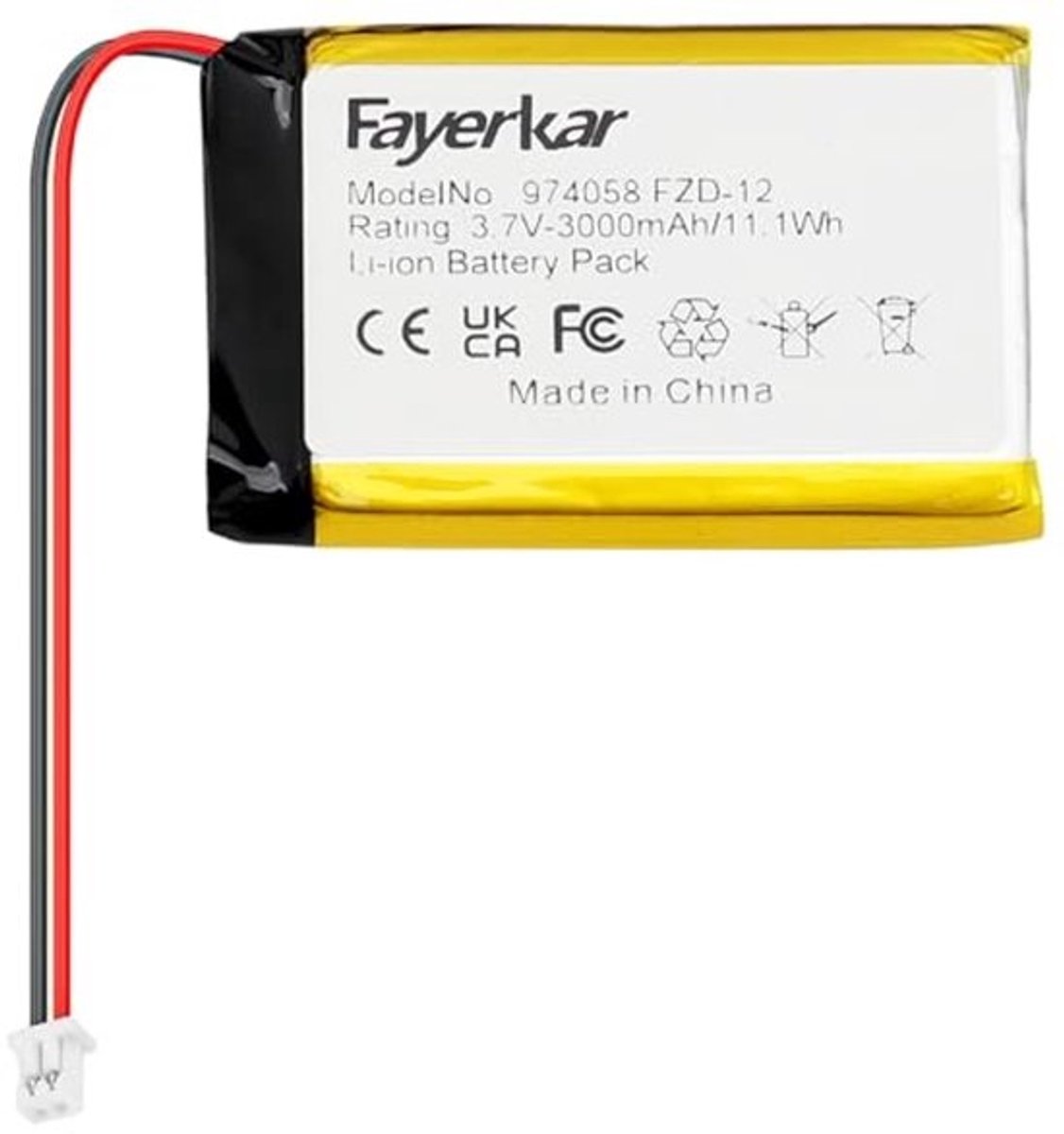Oplaadbare 3,7 V 3000 mAh Lithium-Polymeer Batterij voor DIY Elektronische Producten