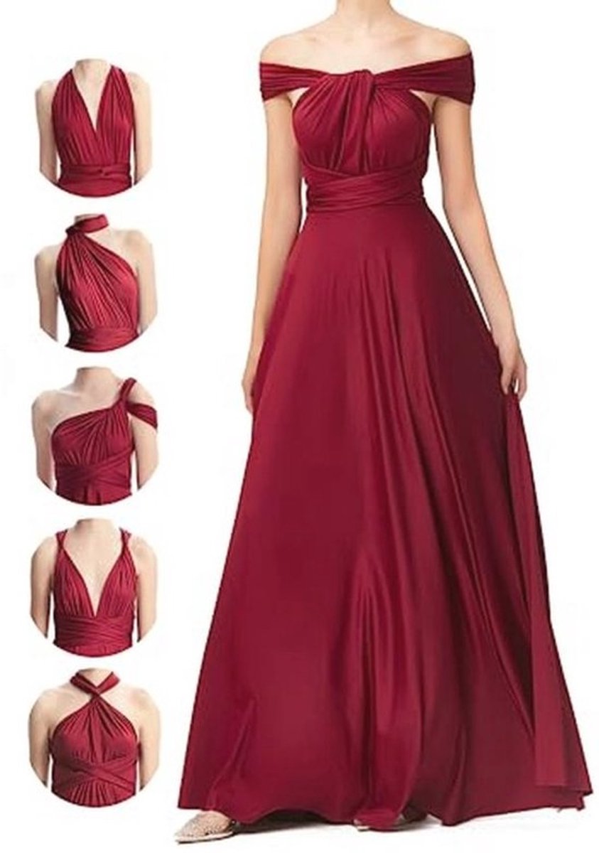 Maxi Wrap Jurk voor Bruidsmeisjes en Feestgasten – Veelzijdige Multi-Way Dress in Plus Size
