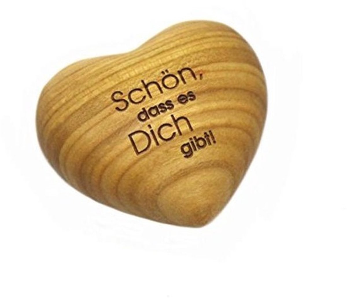 Houten hart met gravure voor elke gelegenheid