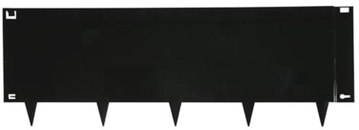 Flexibele Zwarte Stalen Borderrand 40 cm Hoog en 106 cm Lang