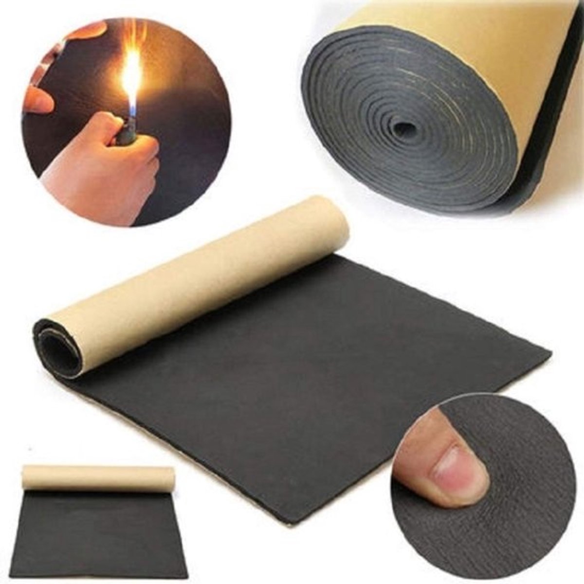 Dailygoods- Geluidsisolatie Zelfklevend - Geluidsdemper - Geluidsisolatie Auto - Geluidsisolatie Deur - Geluidsisolatie Platen - Waterdicht en stofdicht 50x200cm 3/6/10mm - Geluidsdemping