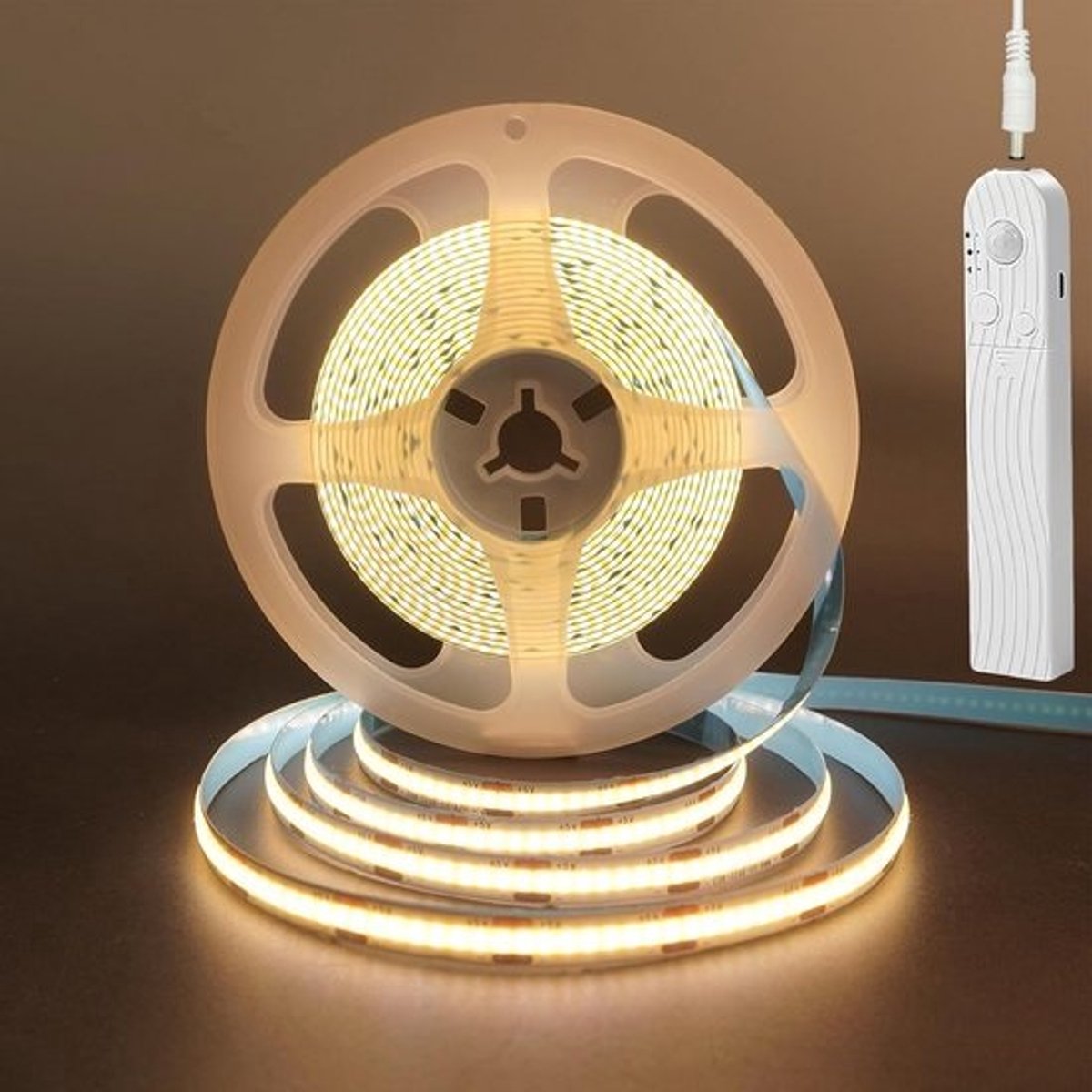 Bewegingssensor LED Strip Lichtbalk Oplaadbaar (USB-C) met Dimfunctie - Warm Wit Licht voor Kast en Trap