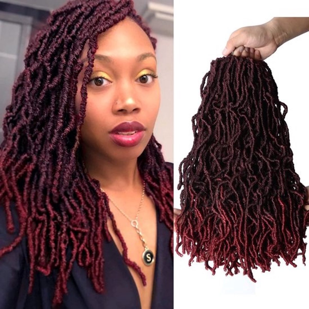 Faux Locs Haakhaar 6 Packs - Zachte Godin Dreadlocks Synthetische Vlechten Haaruitbreiding