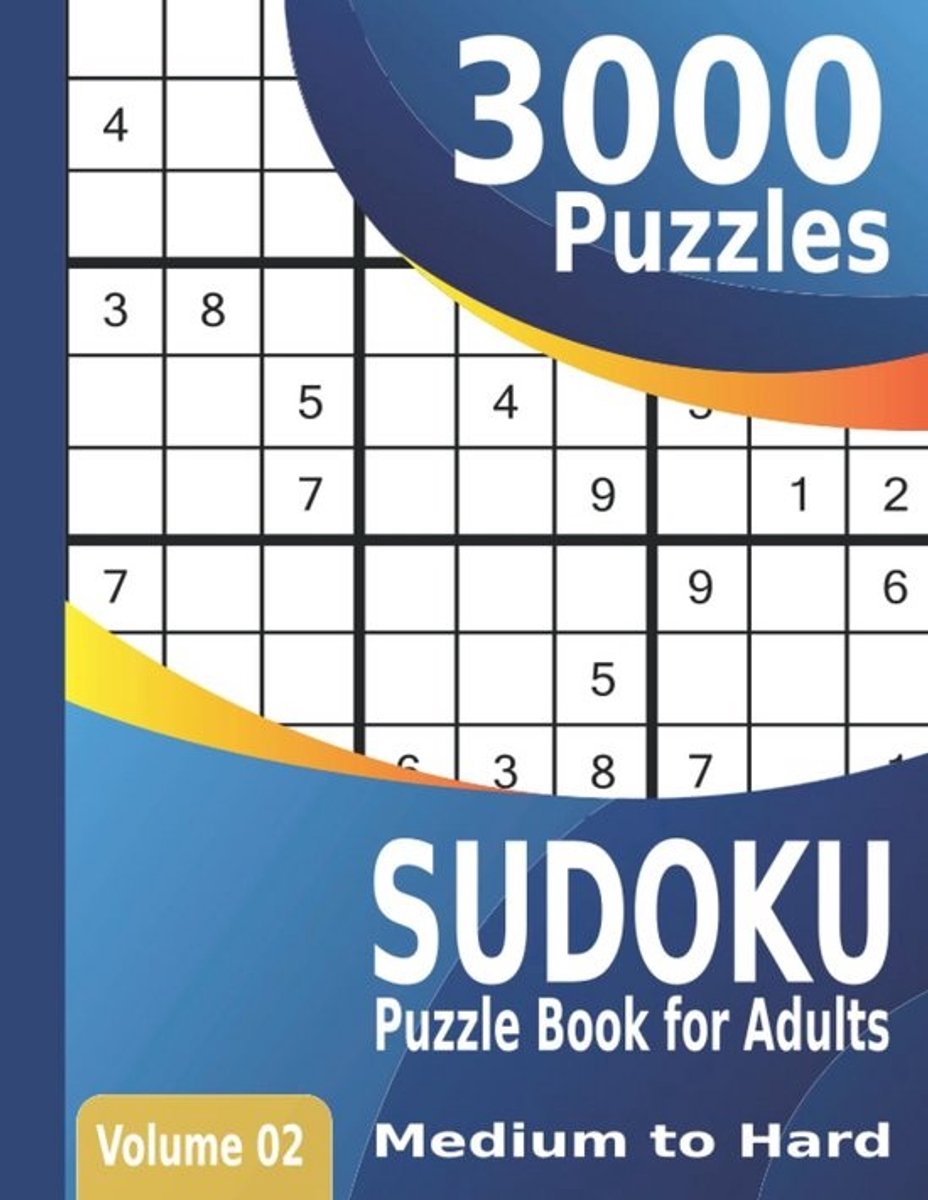 Sudoku Puzzelboek voor Volwassenen: 3000 Medium en Moeilijke Puzzels