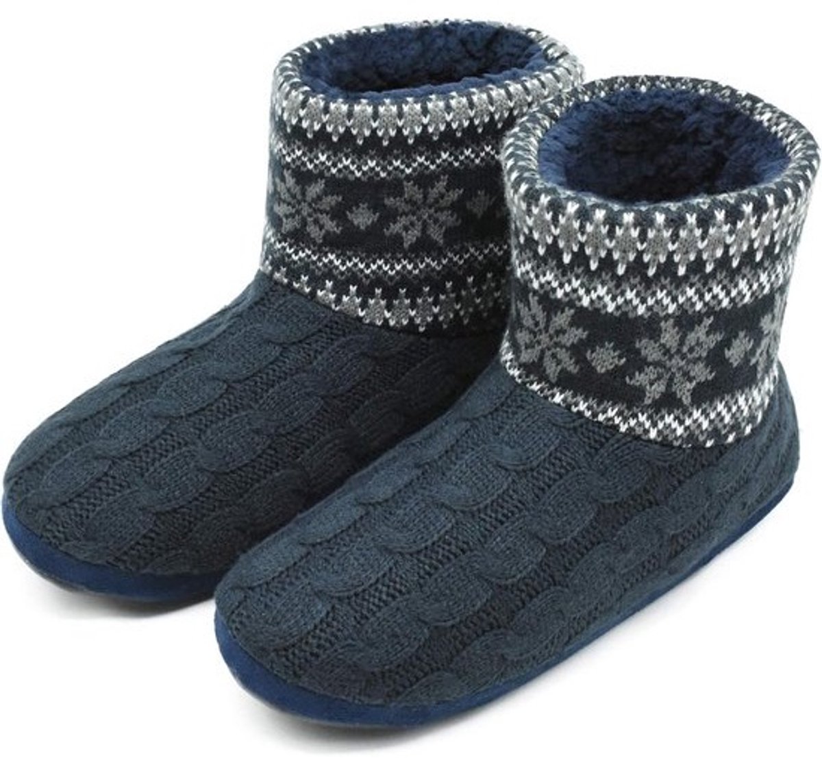 Warme Gevoerde Pantoffels Heren - Antislip Huisschoenen Winter Laarzen Binnen Buiten