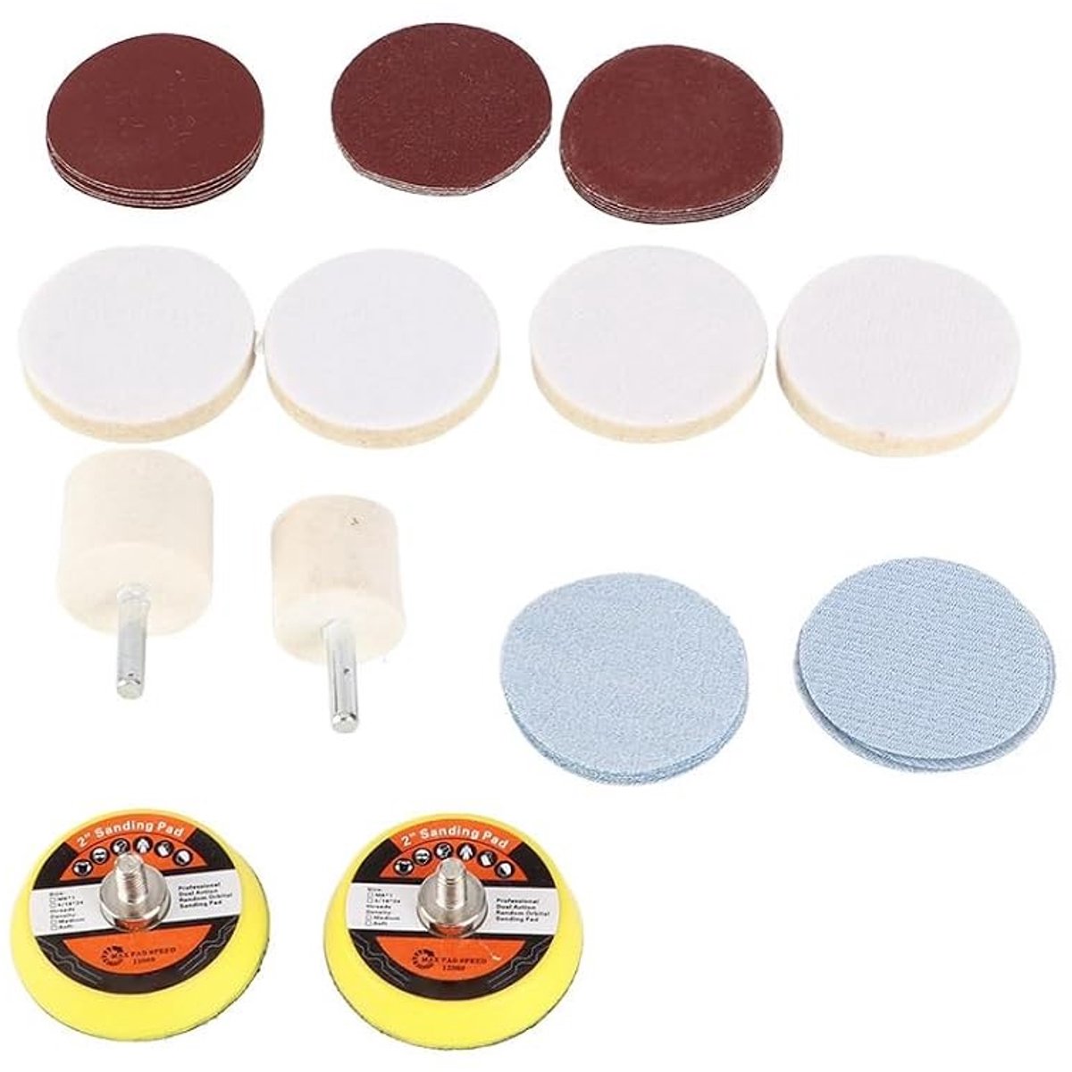 Glaspolijstset voor het Verwijderen van Krassen op Ramen en Spiegels - Inclusief Ceric Dioxide Schuurschijven en 230g Poeder voor Professionele Restauratie