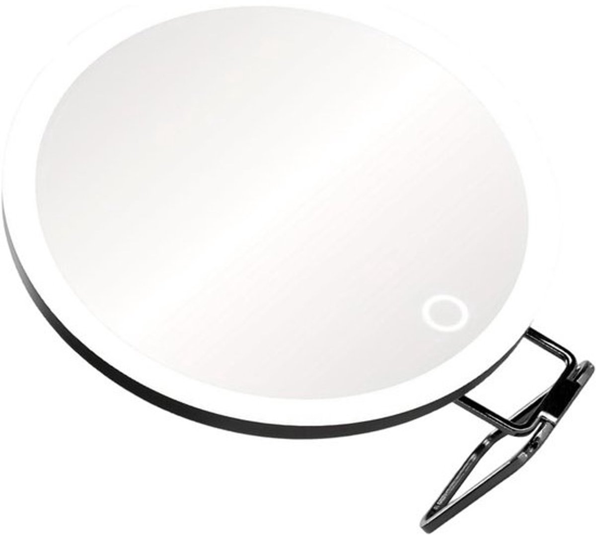Vergrootspiegel met Verlichting - Make-upspiegel Cosmeticaspiegel - Gedetailleerde Make-up - Drie Vergrotingen - 15 cm - Zwart