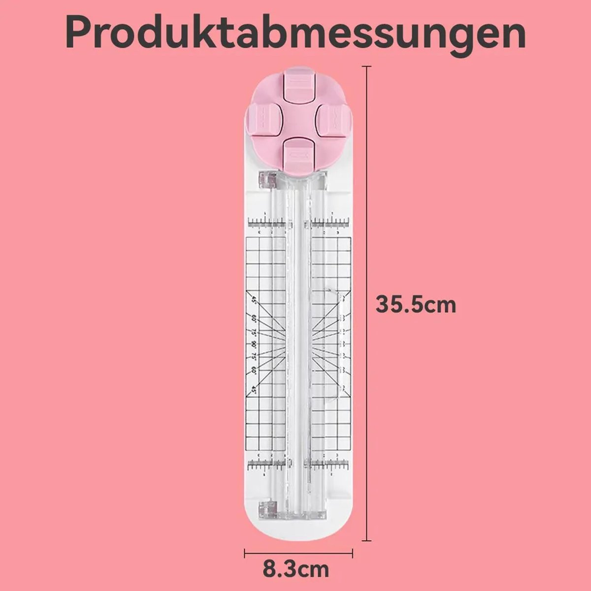 Deze 4-in-1 papiersnijder is perfect Geschikt voor het inpakken van cadeaus en wordt geleverd Geschikt voor een rilgereedschap, liniaal en meetlat.