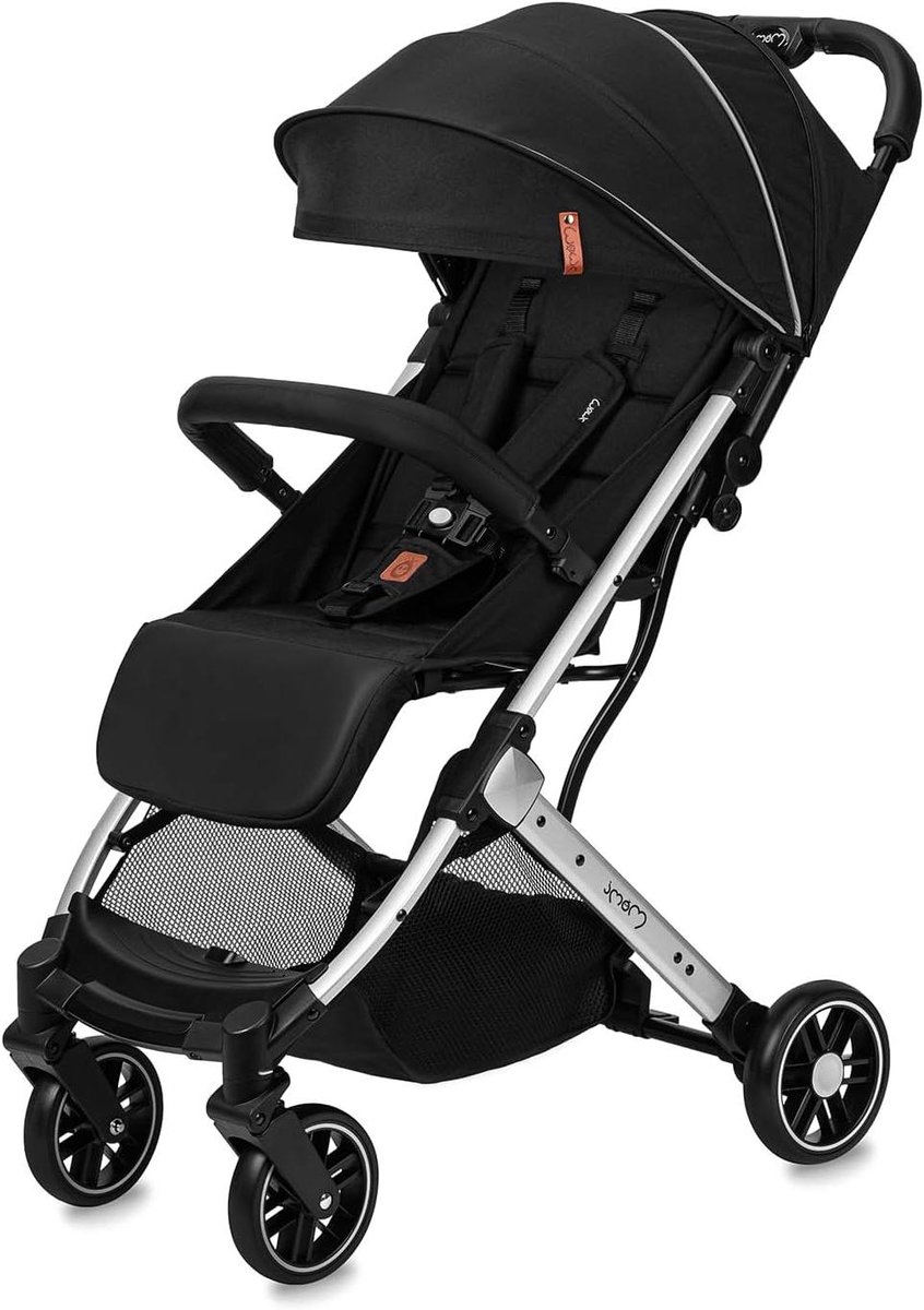 Kinderwagen - Buggy Kinderzitje - Onderweg met kind - Lichtgewicht en inklapbaar - 7.5 kg - Zwart en zilver