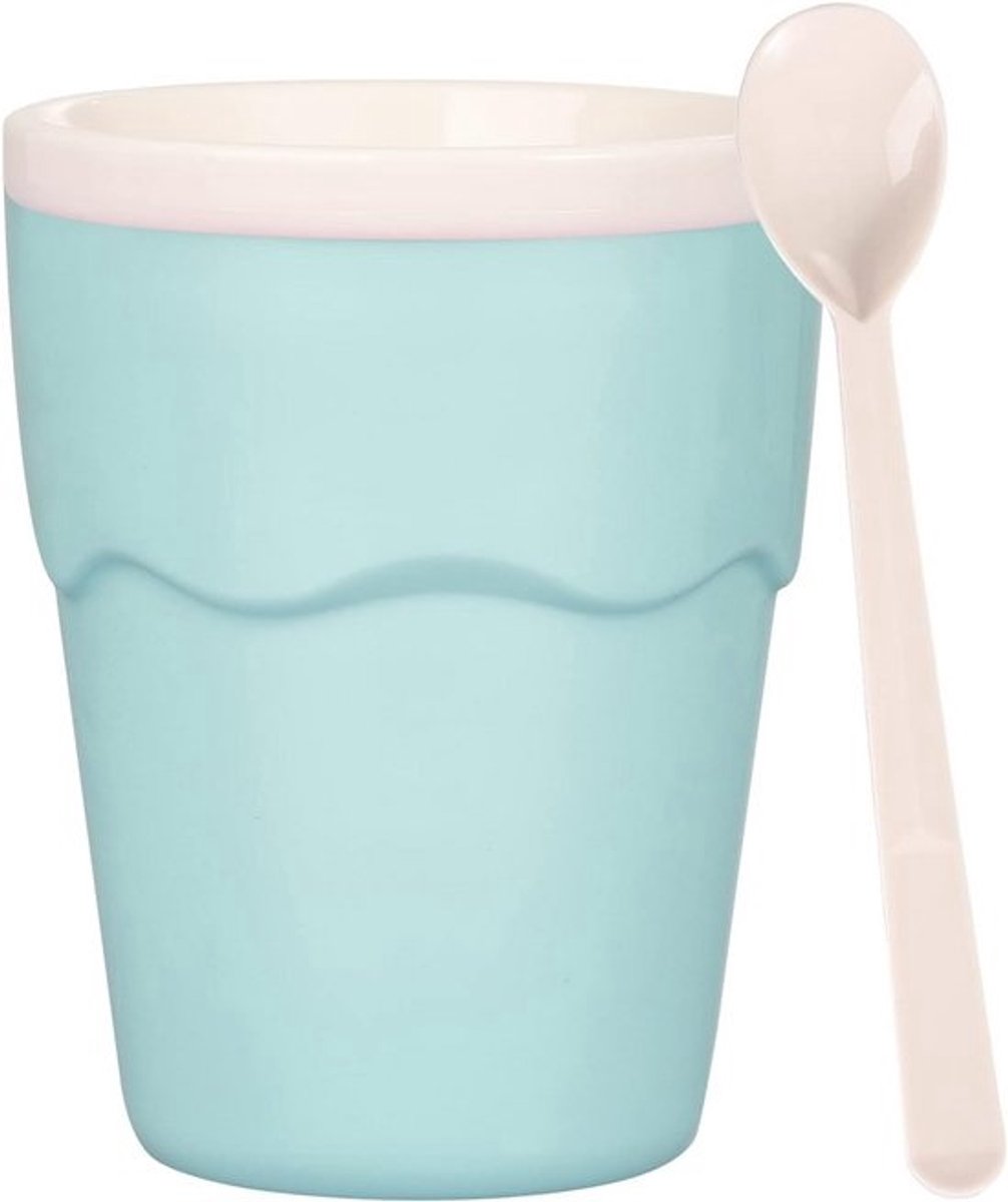 DIY Slushie Maker Beker met Lepel - Snel IJskoffie, Smoothie of Milkshake Maken