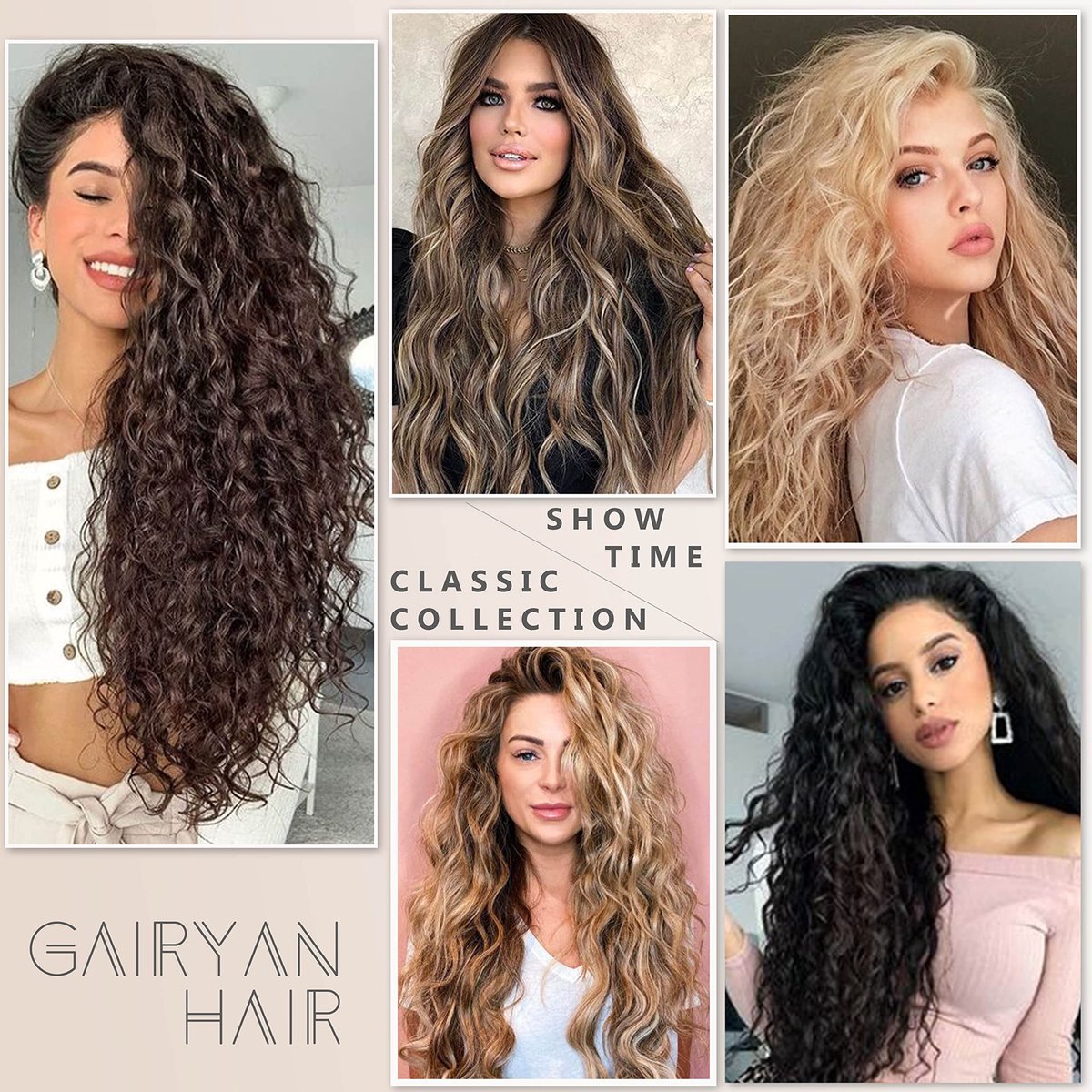 Gairyan Clip in Extensions Haarstukje Golvend Haar Extensies Zoals Echt Haar Hair Extensions Clip in 6 PCS 50cm Lang - ShopVlot