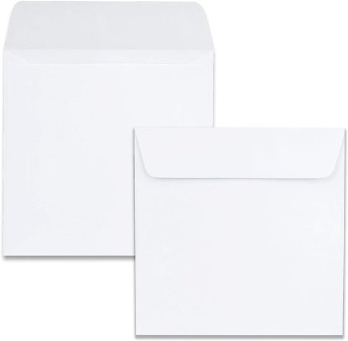 Vierkante Enveloppen - Wenskaart Enveloppen - Uitnodigingen Versturen - Matte Look 120gr - 15.5 x 15.5 cm - Wit