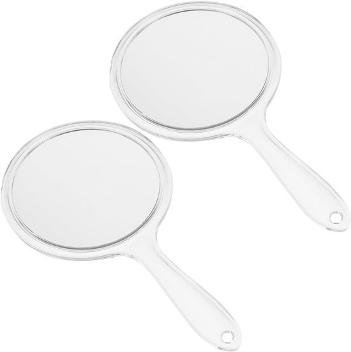 Handspiegel Set - Make-up Spiegel - Make-up Bijwerken - Dubbelzijdig Helder - 26.5 x 15 cm - Transparant