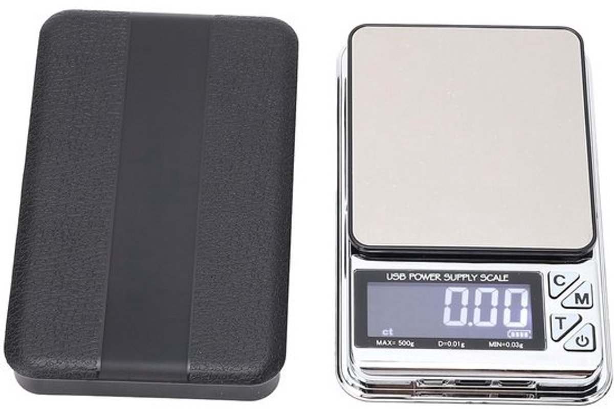 Digitale Milligramschaal - Pocket Weegschaal - Precies Wegen - Hoge Precisie 0.01g - 500 Gram Capaciteit