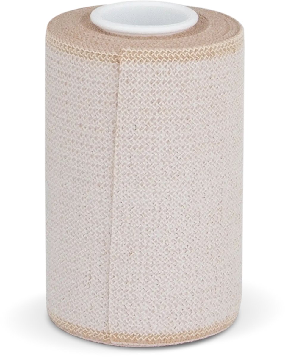 U-Sport Athlete T-Elastic Cotton - 8 cm x 4.5 m - Elastisch Kleefverband - Zinkoxide Kleeflaag - Beige - Latexvrij Tape