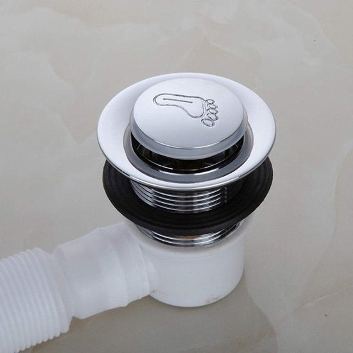 Afvoerslang Set - Douche Put - Afvoer Reparatie - Flexibele Pijp - 68x47x48mm - Zilver