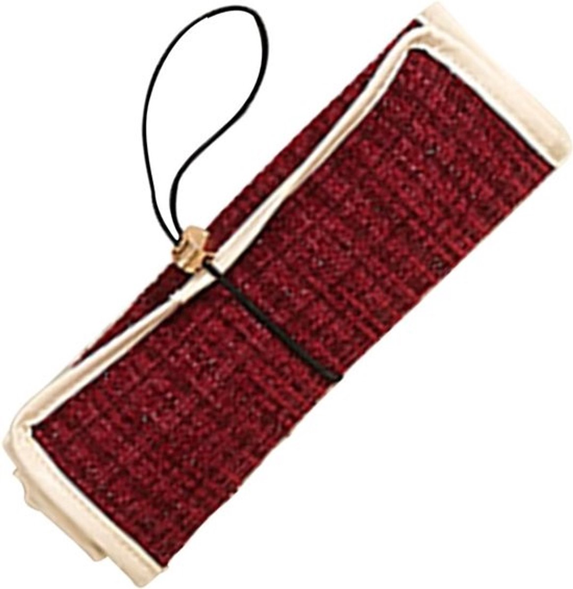 Sieraden Organizer - Reis Etui - Veilig Opbergen - Transparante PVC Vakken - 23x72cm Uitgevouwen - Rood