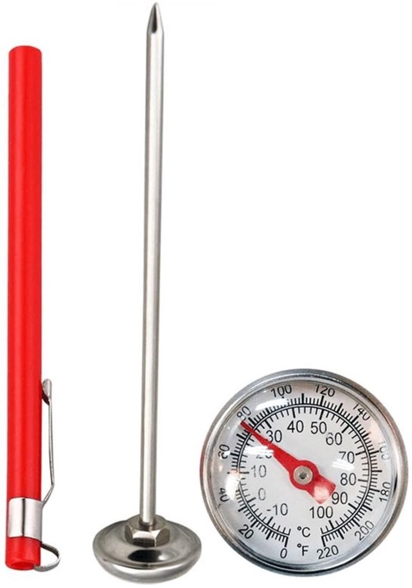 Bodemthermometer Roestvrij - Grondmeter Compostmeter - Planten Verzorgen - Hoge Precisie Meting - 127 x 25 cm - Zilverkleurig
