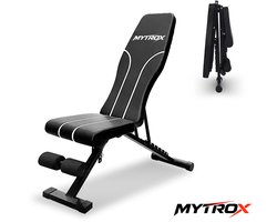 Mytrox Fitnessbank - Halterbank tot 300KG - Verstelbaar en inklapbaar - Geen montage nodig - Licht en robuust