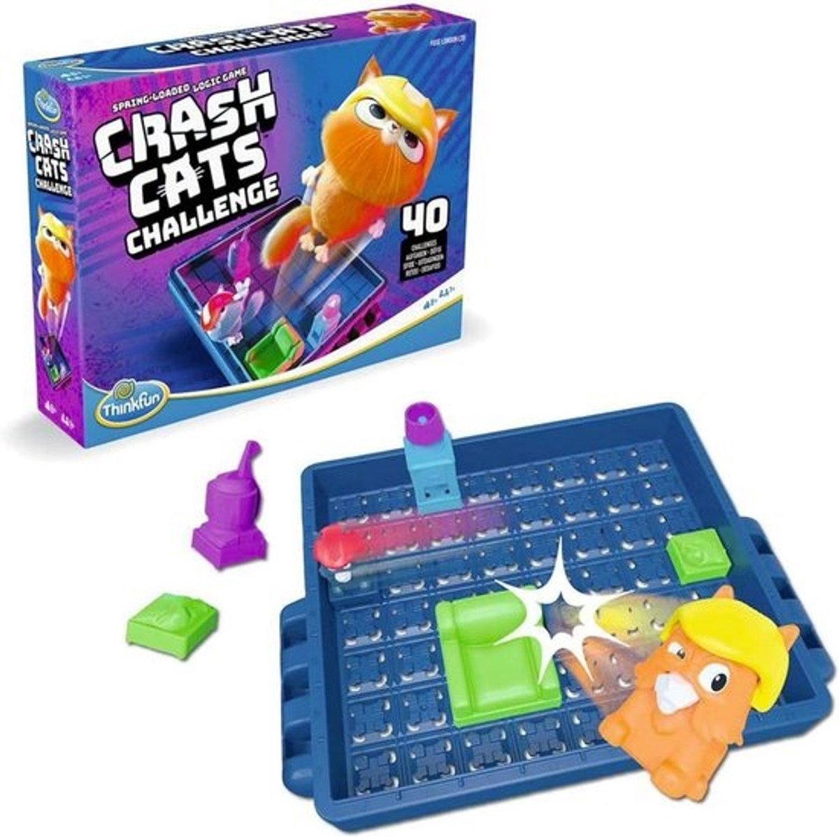 Logisch Denkspel met Katten en Obstakels - Uitdagende Schuifpuzzel voor Kinderen vanaf 8 Jaar