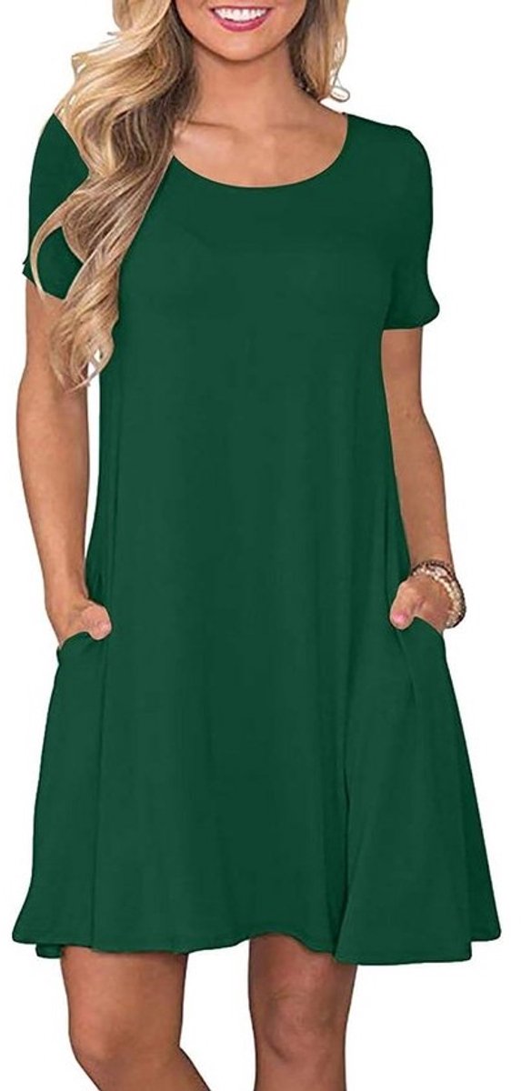 Casual Dames Jurken A-Lijn Swing Zomerjurken voor XS-XL