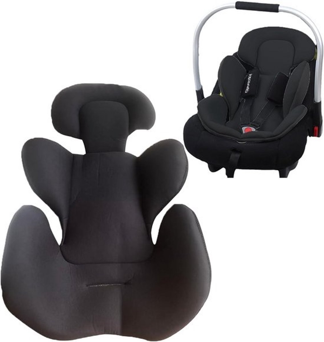 Universele Baby Zitverkleiner voor Autostoel en Kinderwagen - Zacht en Ademend Hoofd- en Lichaamsondersteuning 0-12 Maanden