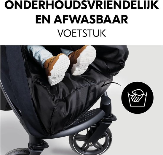 Universele Voetenzak - Winterzak Kinderwagen - Buiten Activiteiten - Zachte Fleece Voering - 5-Punts Gordel - Zwart — afbeelding 5