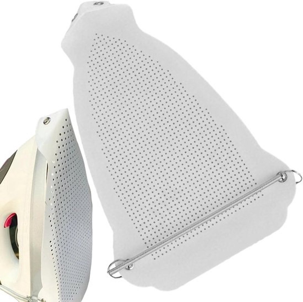 Strijkijzer beschermer - Strijkplank accessoire - Kleding strijken - Hoge temperatuur bestendig - 23.5 x 15.5 cm - Grijs