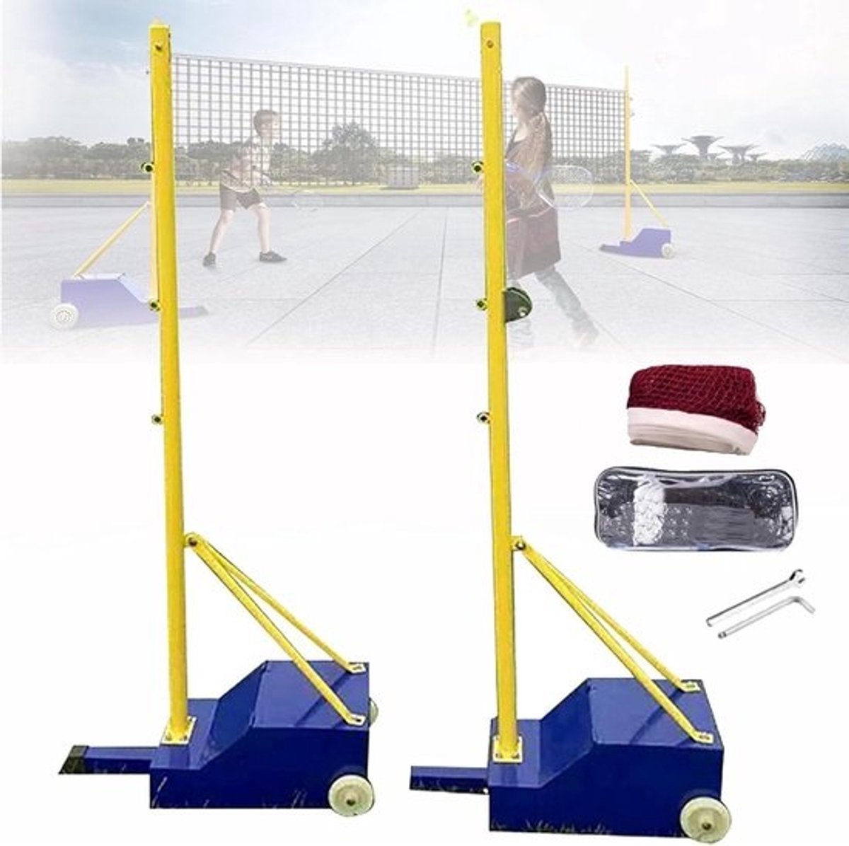 Sportpalen Set - Outdoor Spel - Veelzijdige Sporten - Verstelbare Hoogte - 1 kg