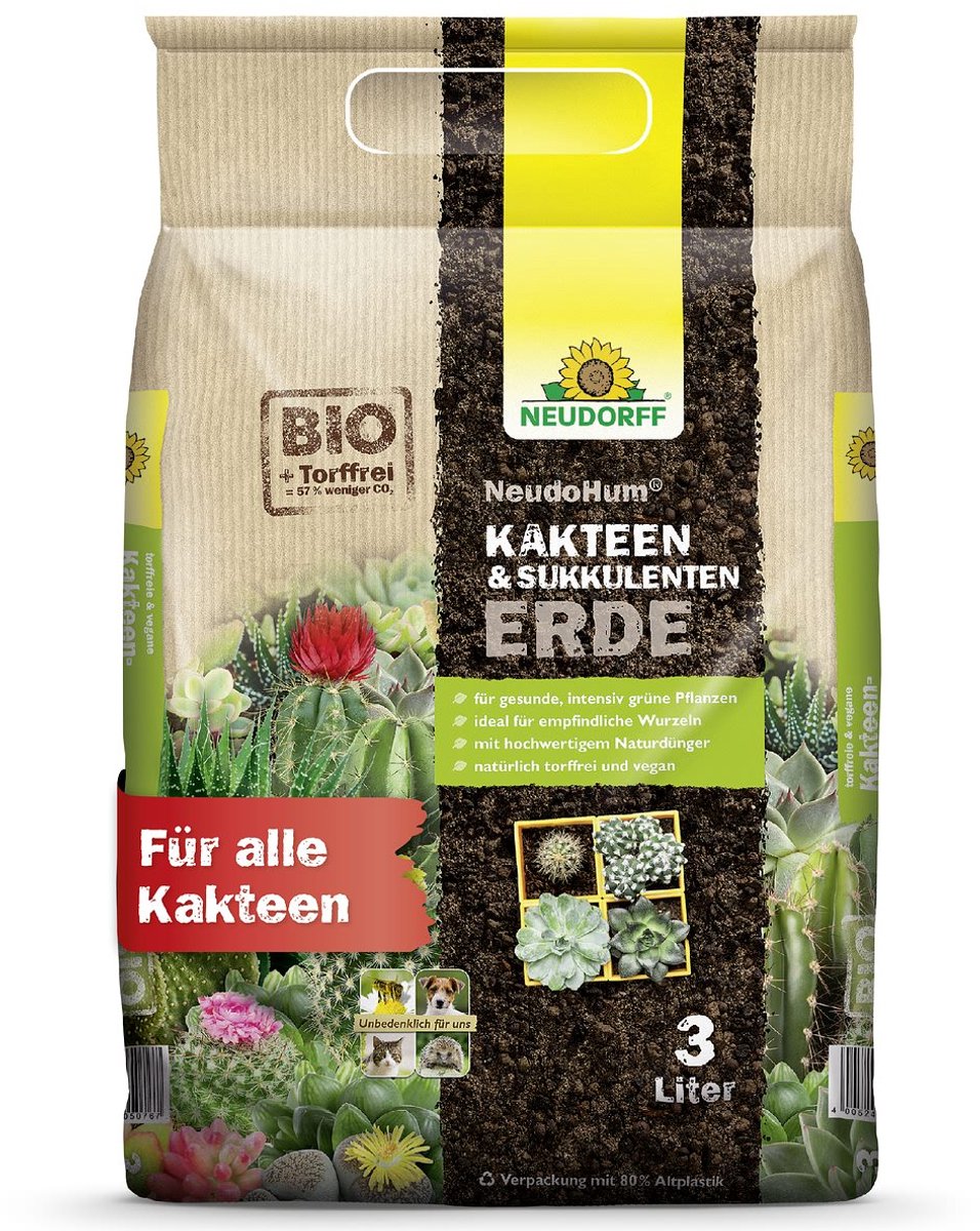 Neudorff NeudoHum Cactus- & Vetplantenaarde turfvrij 3 Liter