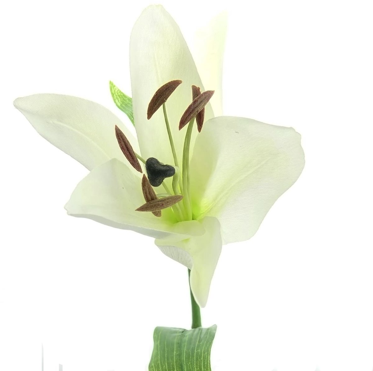 DPI Liliumbloem Creme op Korte Steel 35 cm - Kunstbloemen