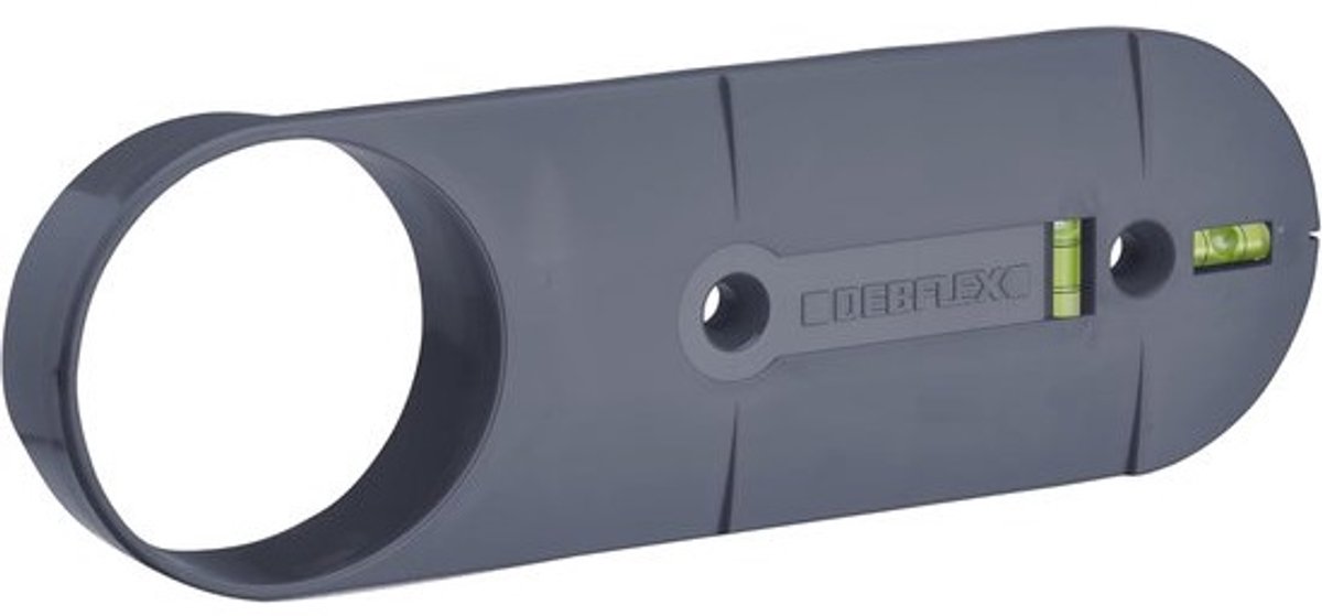 Installatiesjabloon - Boormal - Inbouwdoos plaatsen - Geïntegreerde waterpas - 6.8 x 2.03 cm - Grijs