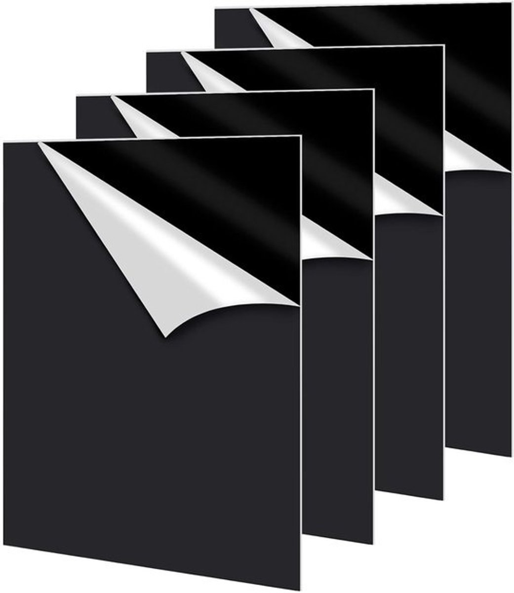 Acrylplaten Set - Kunststof Platen - Doe-het-zelf Projecten - Beschermfolie Aanwezig - A4 3mm Dik - Zwart