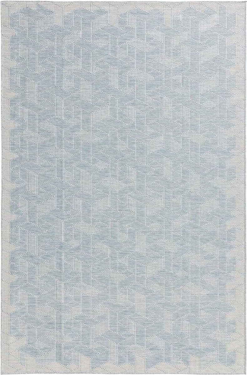 Nest Tapijt Bronco - Buitenkleed Vloerkleed - Woonkamer Terras - Weerbestendig Materiaal - 240x340 cm - Blauw