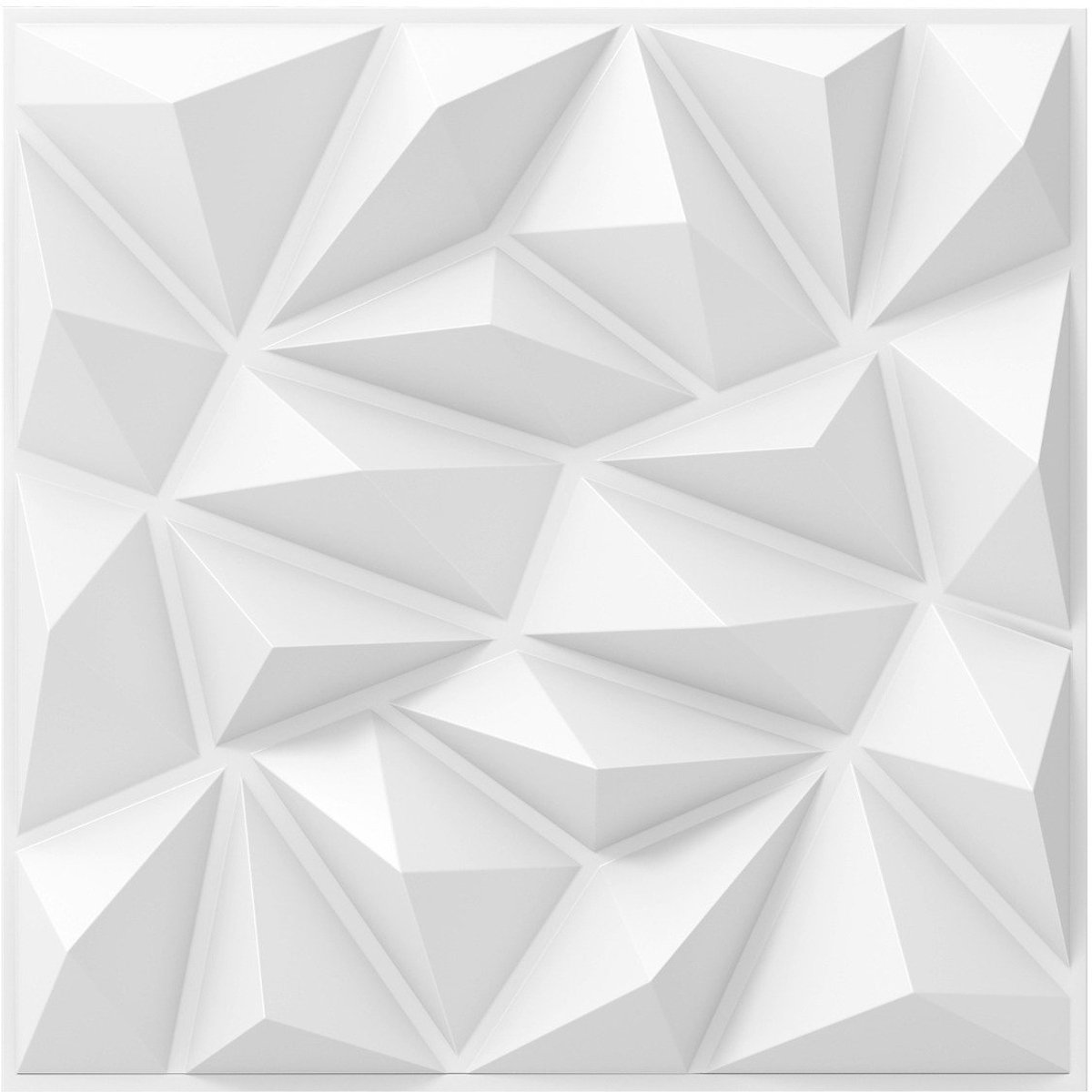 SureDeal® - Woondecoratie - Stuks Wandpanelen Diamant - 50x50x6 cm - Wit