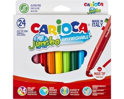 Viltstift carioca jumbo maxi assorti 24st | Set a 24 stuk